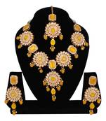 Yellow cubic zirconia necklace-sets