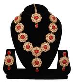 Red cubic zirconia necklace-sets
