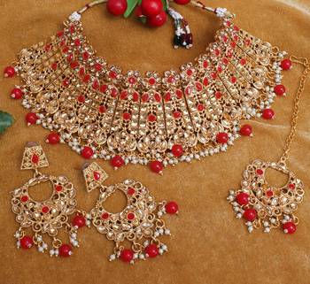 Red cubic zirconia necklace-sets 2
