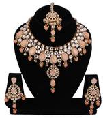 Beige cubic zirconia necklace-sets