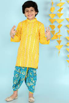 KID1 Gota lace Kurta with dhoti