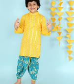KID1 Gota lace Kurta with dhoti