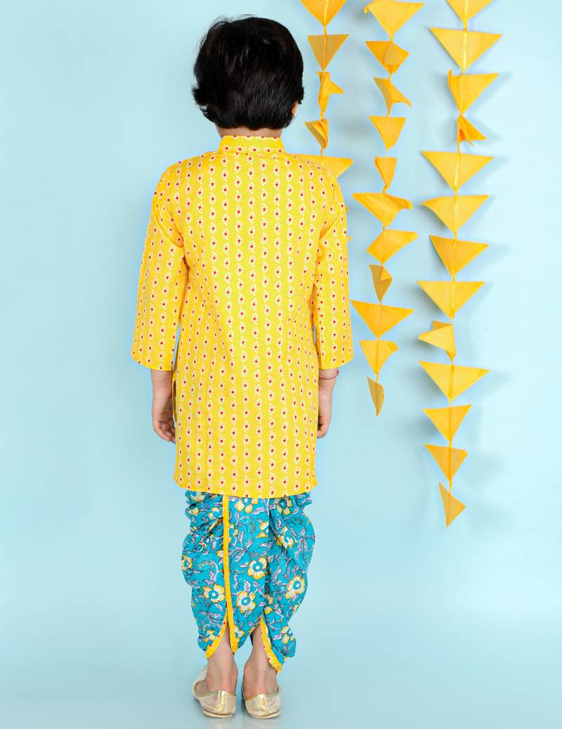 KID1 Gota lace Kurta with dhoti