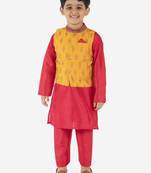 KID1 SEQUIN EMBROIDERED JACKET WITH KURTA PAJAMA