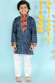 KID1 Bandhani Print Kurta Pajama