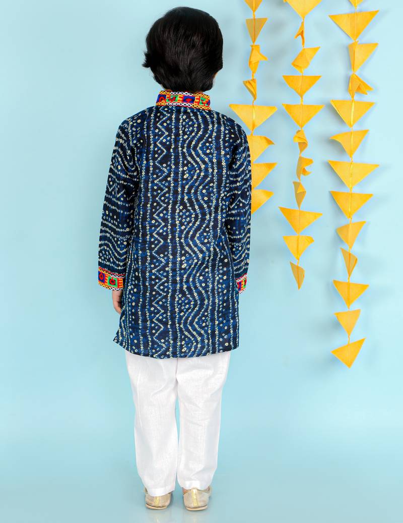 KID1 Bandhani Print Kurta Pajama