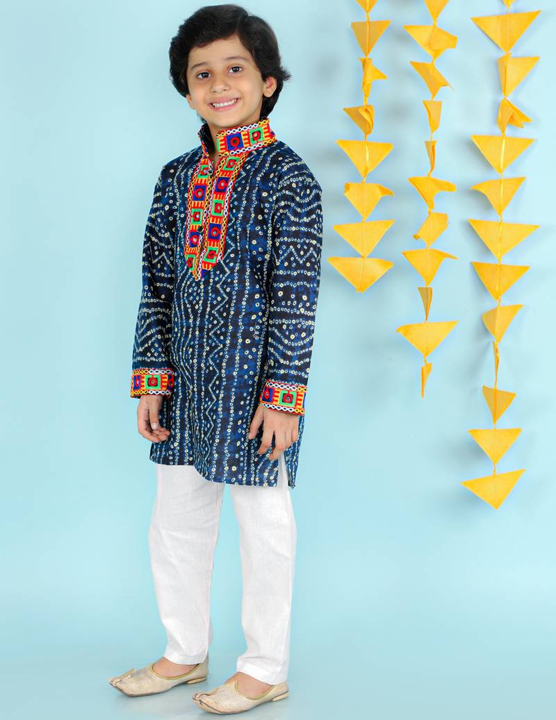 KID1 Bandhani Print Kurta Pajama