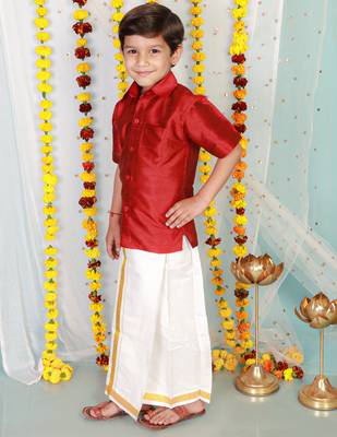 KID1 Boys Veshti Mundu Set 4