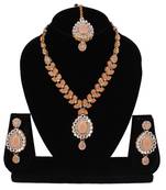 Beige cubic zirconia necklace-sets