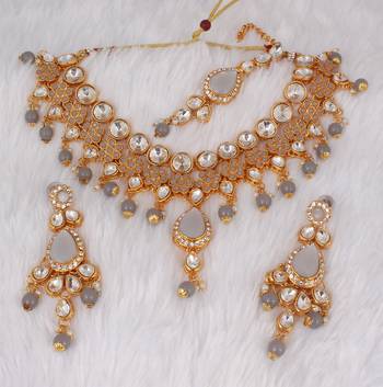 Grey cubic zirconia necklace-sets 2
