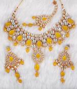 Yellow cubic zirconia necklace-sets