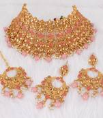 Pink cubic zirconia necklace-sets