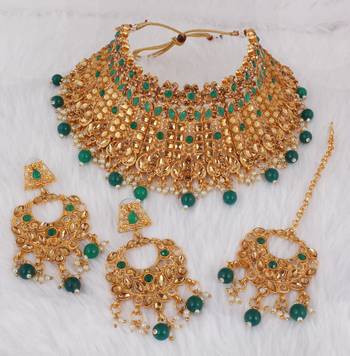 Green cubic zirconia necklace-sets 1