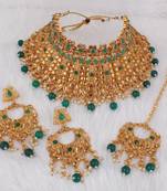 Green cubic zirconia necklace-sets