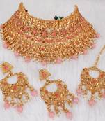 Pink cubic zirconia necklace-sets