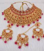 Pink cubic zirconia necklace-sets