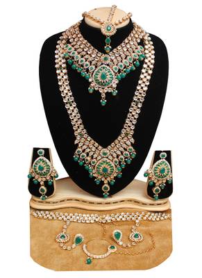 Green cubic zirconia bridal-kamarband 2