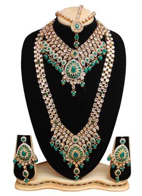 Green cubic zirconia bridal-kamarband 3