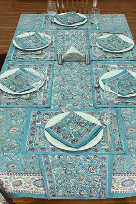 Handmade Table Cloth Block Print Napkins 1