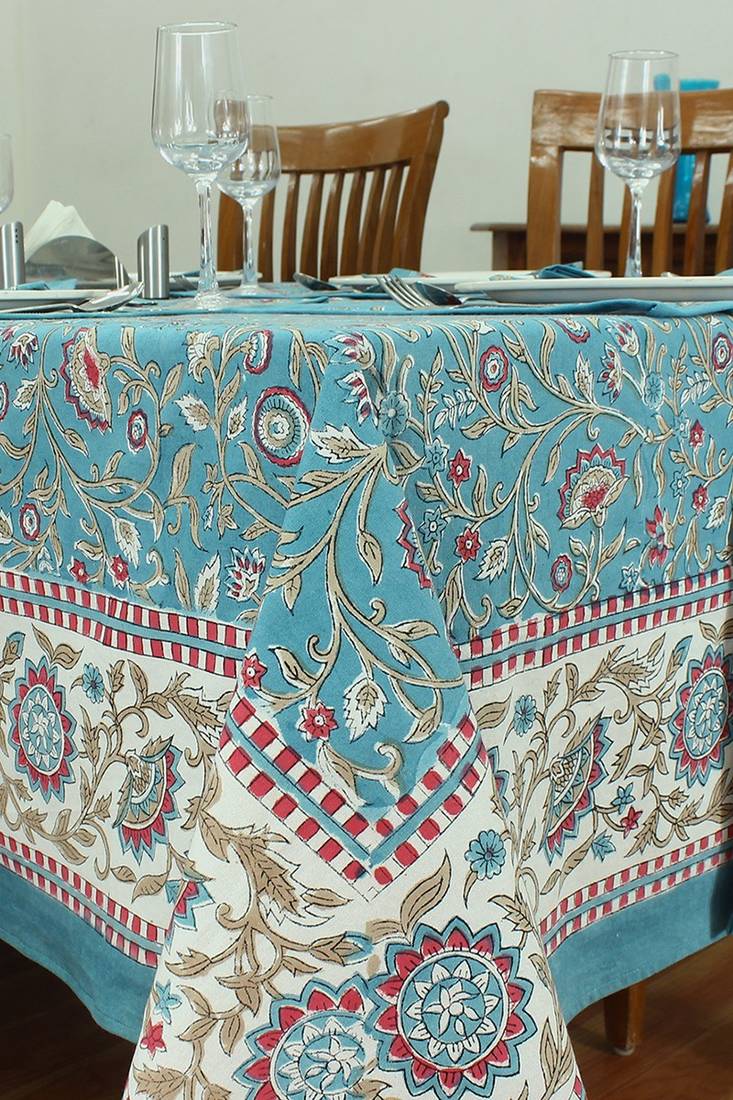 Handmade Table Cloth Block Print Napkins