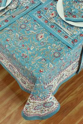 Handmade Table Cloth Block Print Napkins 5