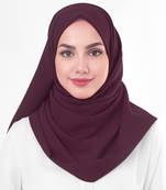 Brown plain georgette hijab