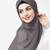 Grey plain georgette hijab