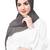 Grey plain georgette hijab