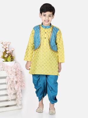 Cotton Full Sleeve Kurta Pajama - Indigo 1