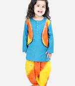 Cotton Full Sleeve Kurta Pajama - Indigo