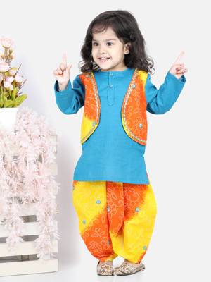 Cotton Full Sleeve Kurta Pajama - Indigo 2