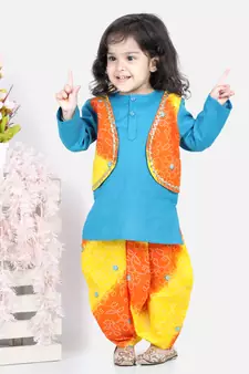 Cotton Full Sleeve Kurta Pajama - Indigo