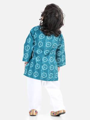 Cotton Full Sleeve Kurta Pajama - Indigo 3