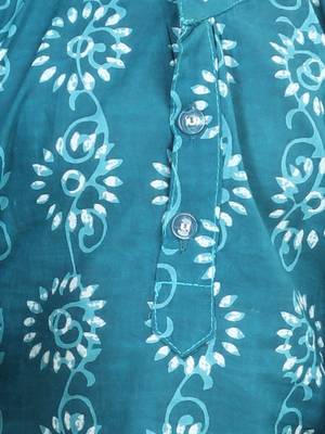 Cotton Full Sleeve Kurta Pajama - Indigo 4