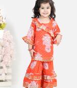 Cotton Kurti with Sharara - Orange