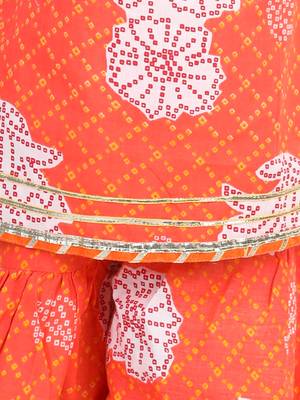 Cotton Kurti with Sharara - Orange 4