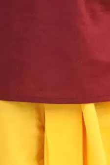 Full Sleeve Cotton Dhoti Kurta - Maroon