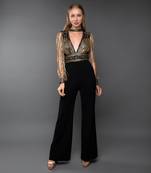 Black & Antique Gold Jumpsuit