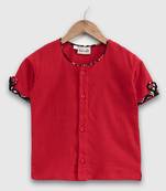 Cotton Half Sleeve Shirt For Baby Boys- Red 