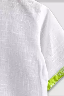 Cotton Half Sleeve Shirt For Baby Boys- White 