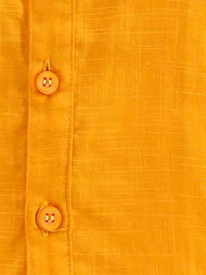 Cotton Half Sleeve Shirt For Baby Boys- Yellow  3