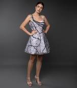 Pink Layered  Flounce Dress 