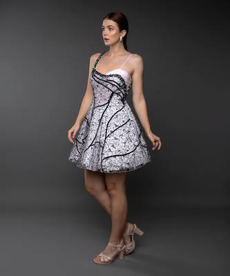Pink Layered  Flounce Dress  3
