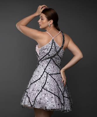 Pink Layered  Flounce Dress  6