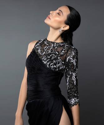 Black Asymmetric Dress 5