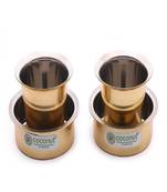 Coconut PVD Coating Kumbakonam Dabara Set Kumbakonam Coffee Dabara Set / Tea Dabara Set/ Serving Drinkware / Pack of 2