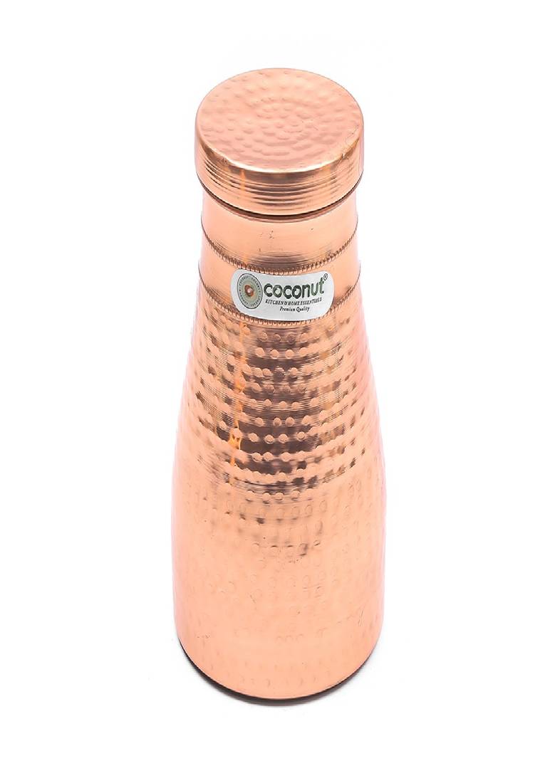 Coconut Copper Hammered Jug Pitcher with Lid Capacity 1500 ML