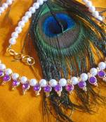 Purple Beads Pearl Necklace 