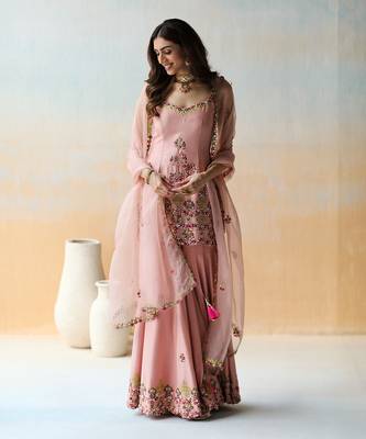 Onion Pink Tunic & Sharara Set 2