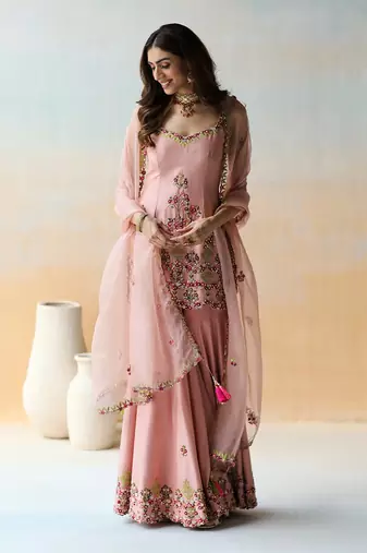 Onion Pink Tunic & Sharara Set